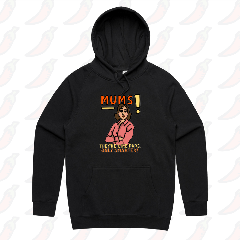S / Black / Large Front Print Smart Mum ๐ง โ Unisex Hoodie