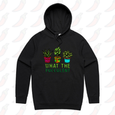 S / Black / Large Front Print What The Fucculent 🌵 – Unisex Hoodie