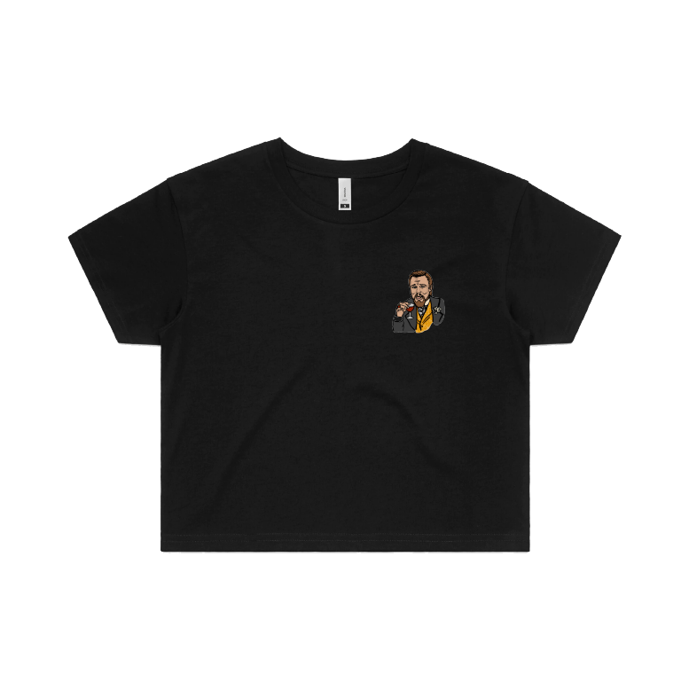 S / Black LAUGHING LEO 🍷 - Women's Crop Top
