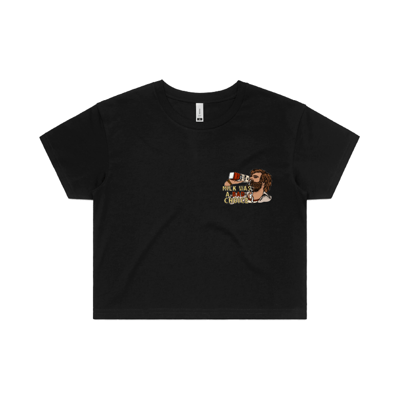 S / Black Milk Was A Bad Choice 🥛 - Women's Crop Top