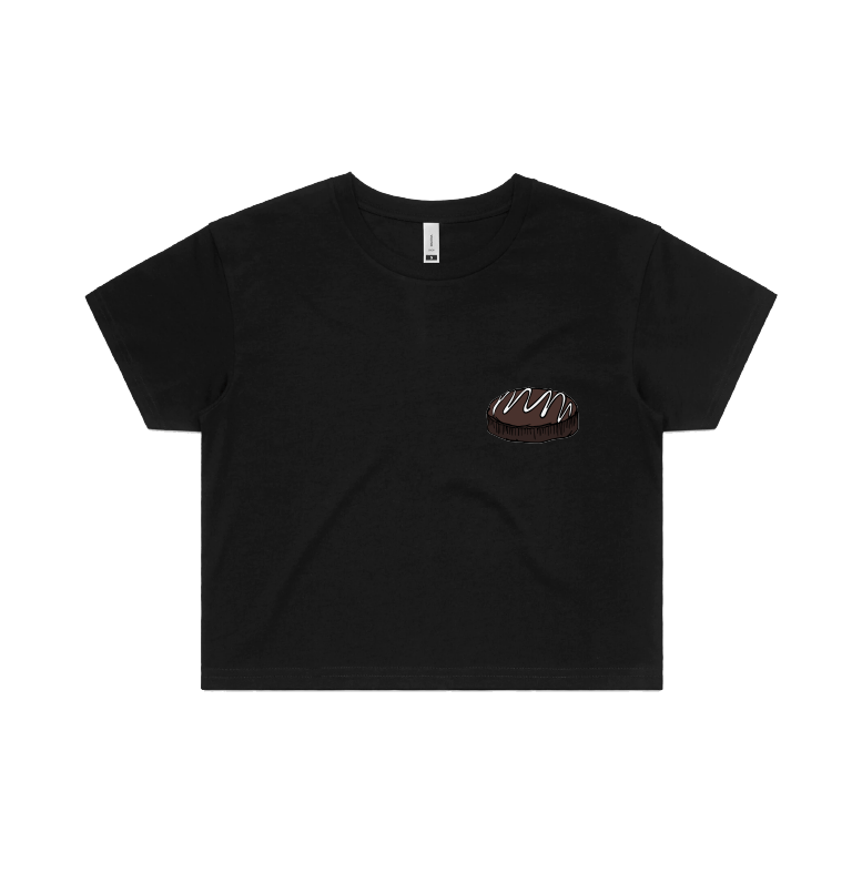 S / Black MUD CAKE 🎂 - Women's Crop Top