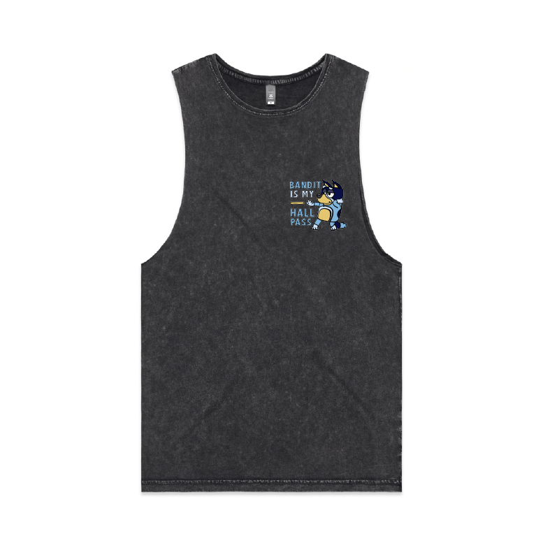 S / Black / Small Front Design Bandit Hall Pass 🦴 - Tank