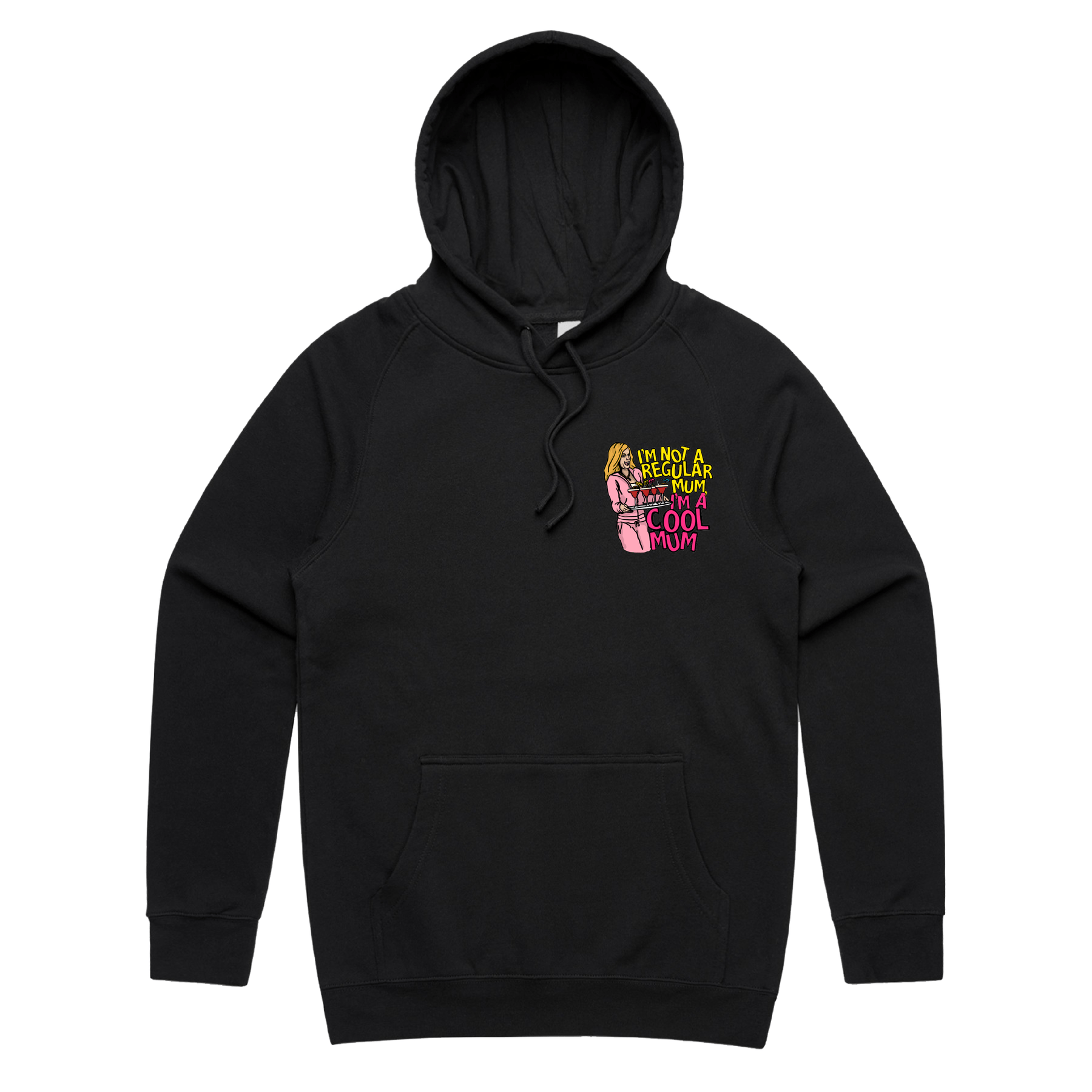 S / Black / Small Front Design Cool Mum ๐๐ธ - Unisex Hoodie