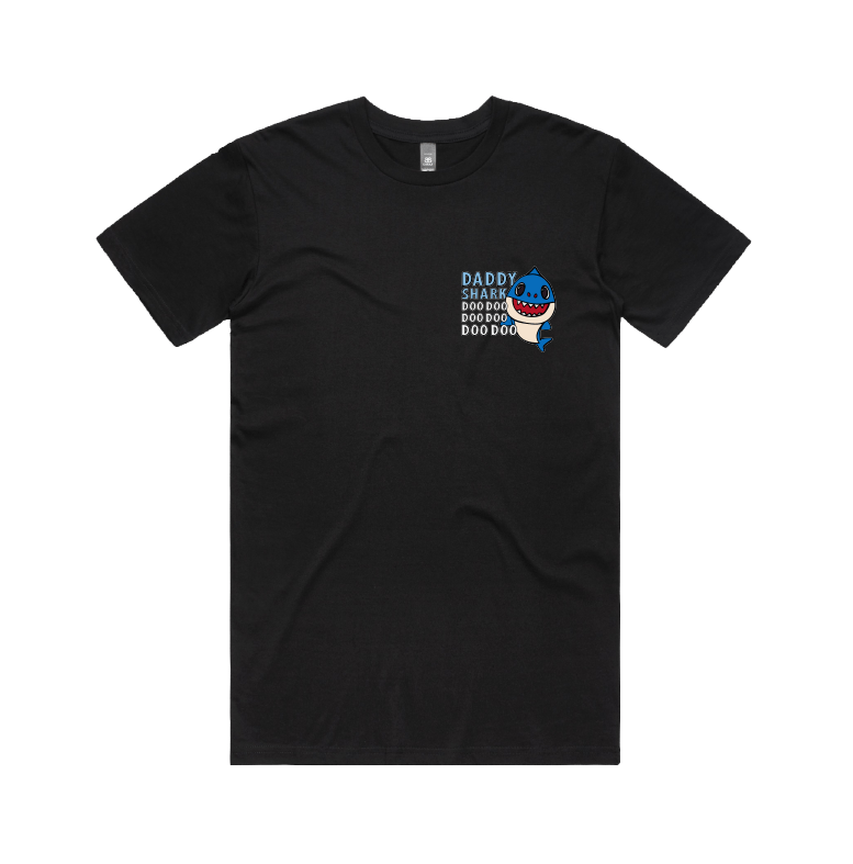 S / Black / Small Front Design Daddy Shark ๐ฆ - Men's T Shirt
