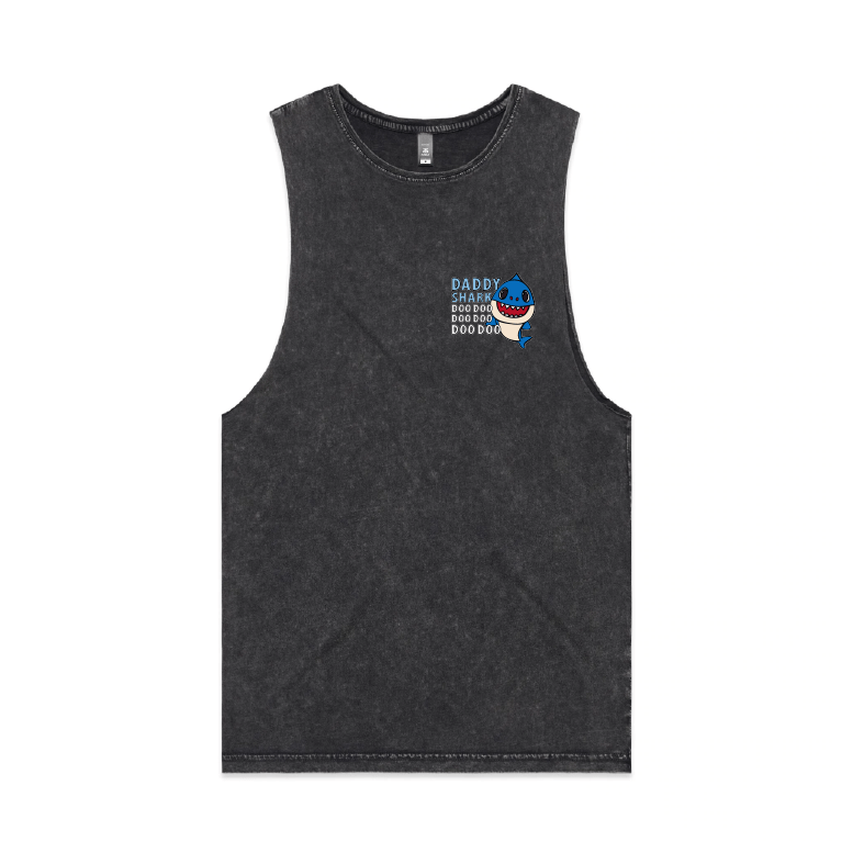 S / Black / Small Front Design Daddy Shark 🦈 - Tank