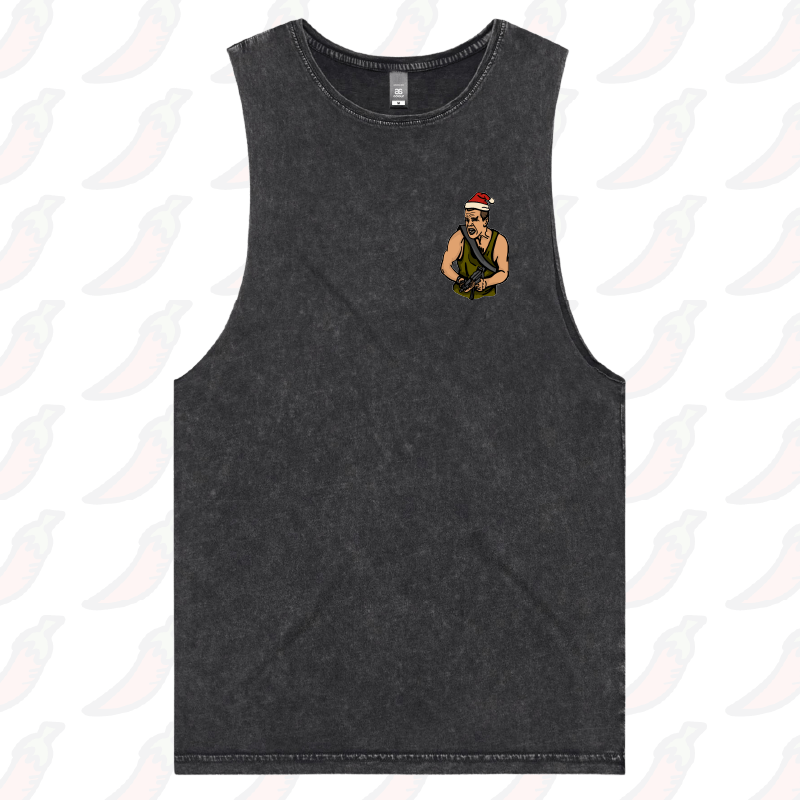 S / Black / Small Front Design Die Hard Christmas ๐งจ๐- Tank