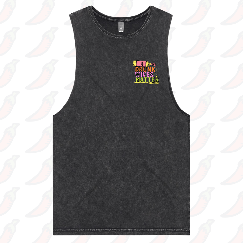 S / Black / Small Front Design Drunk Wives Matter ๐ฅ โ Tank