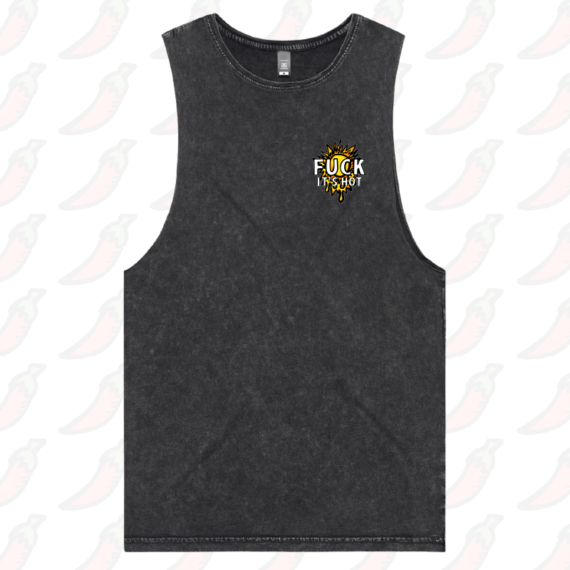 S / Black / Small Front Design F It’s Hot ☀🤬 - Tank