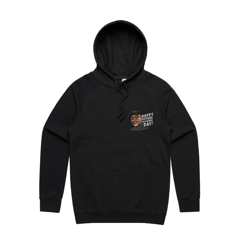 S / Black / Small Front Design Happy Mother-F**king Day ๐ - Unisex Hoodie