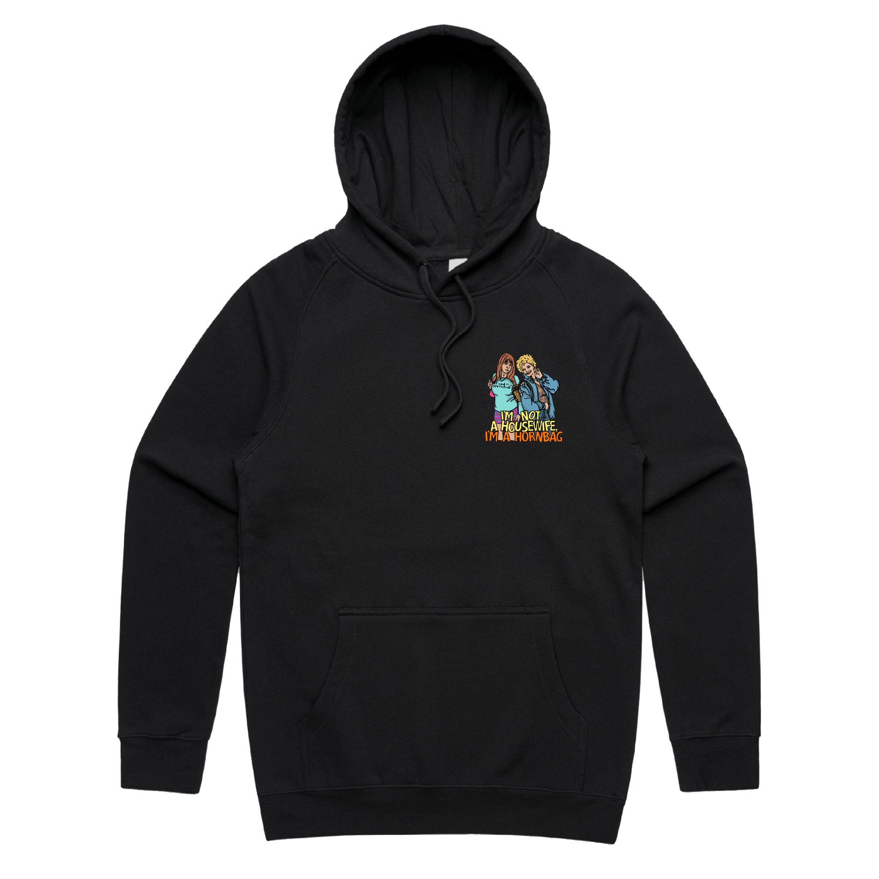 S / Black / Small Front Design Hornbag ๐ - Unisex Hoodie