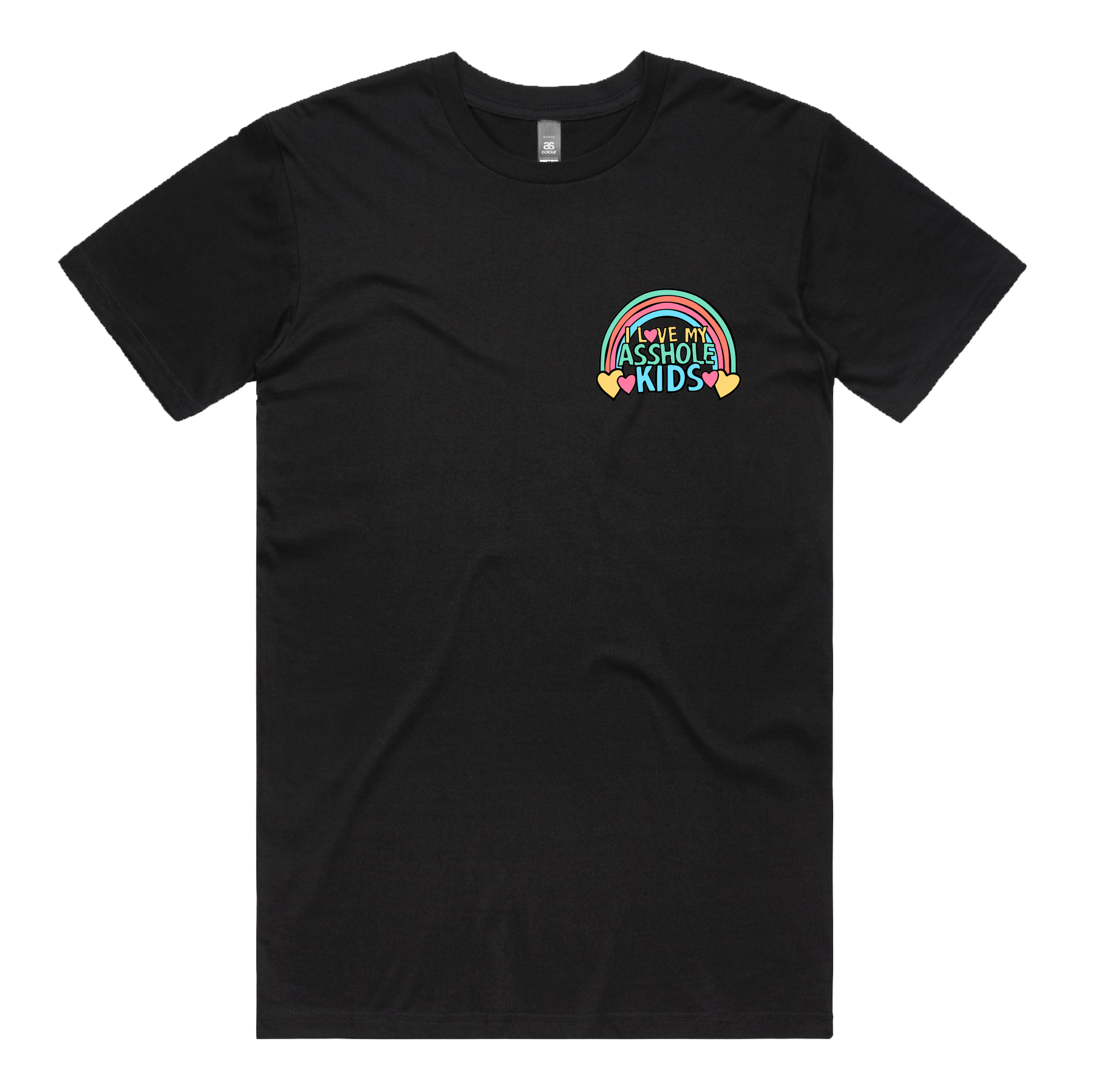 S / Black / Small Front Design I Love My A$$hole Kids โค๏ธ๐ข - Men's T Shirt