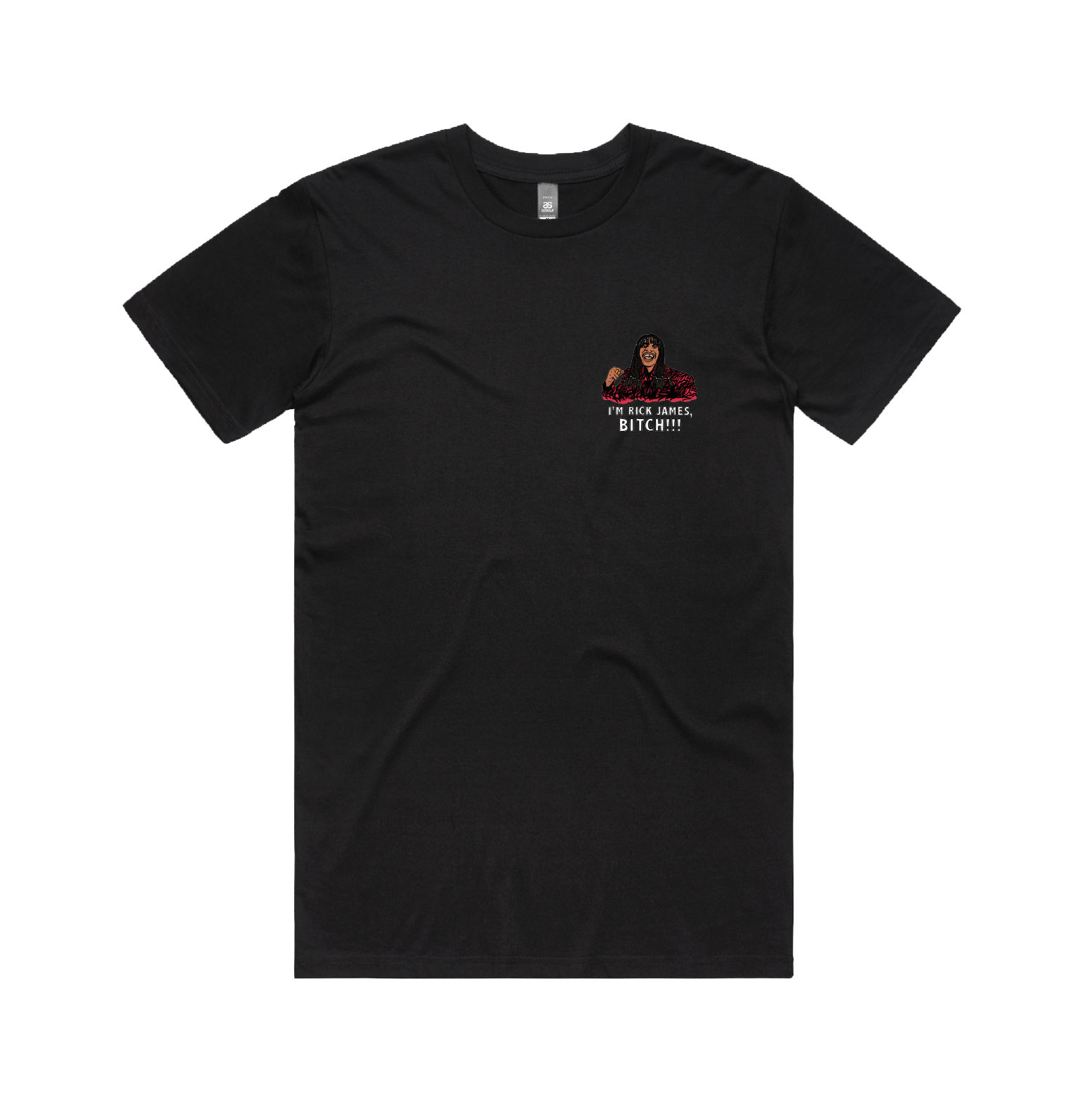 S / Black / Small Front Design I'm Rick James ✋🏾 - Men's T Shirt