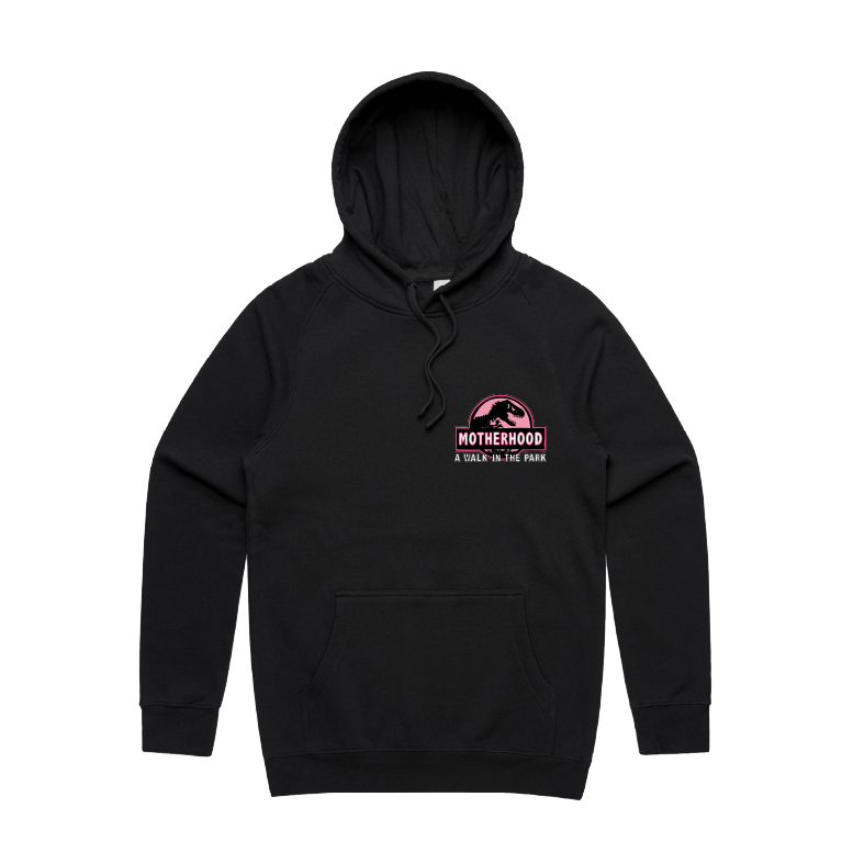 S / Black / Small Front Design Jurassic Mum ๐ฆ - Unisex Hoodie