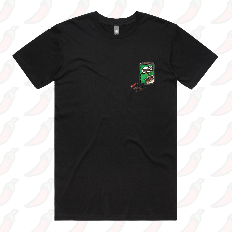 S / Black / Small Front Design MIBLO 🥛 - Men's T Shirt