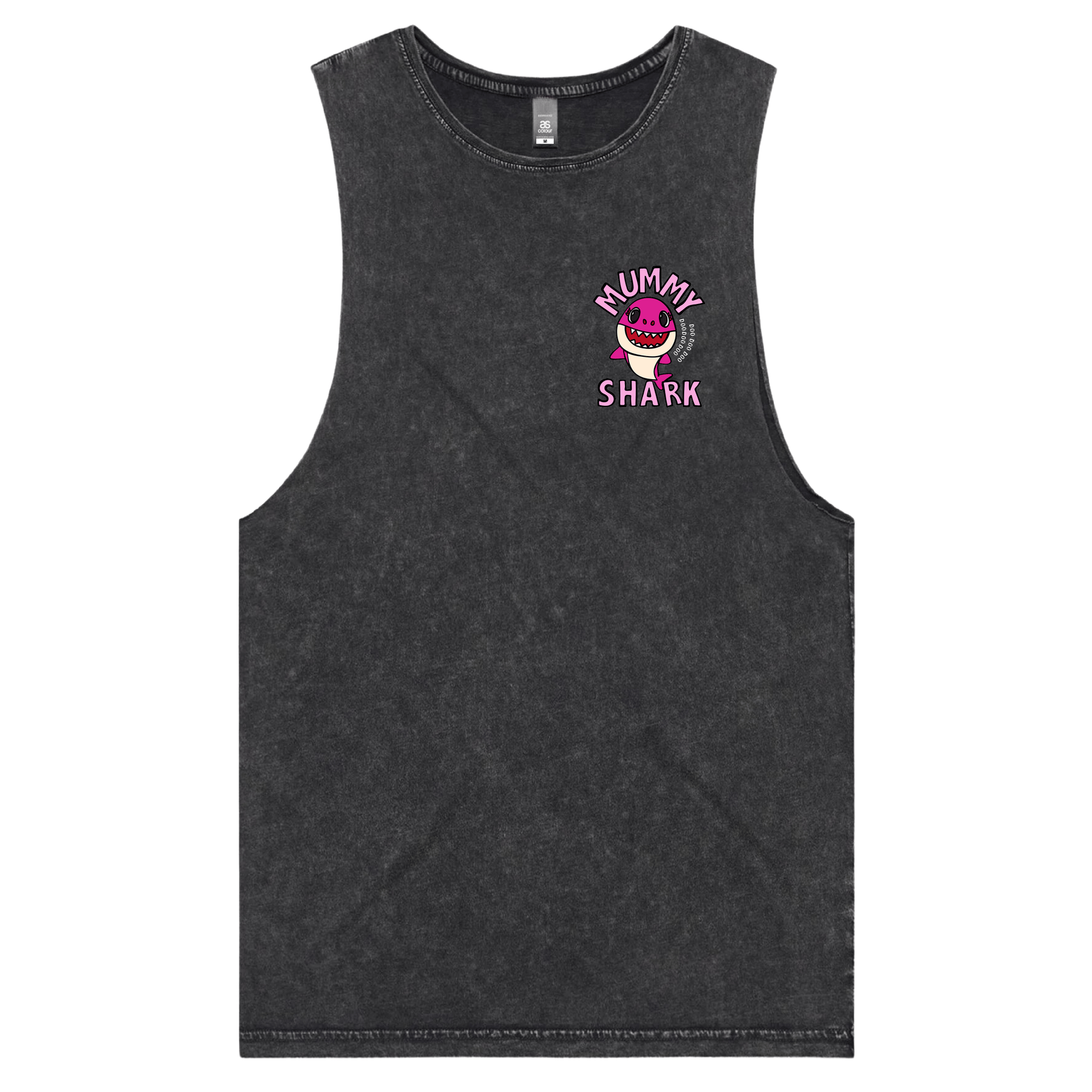 S / Black / Small Front Design Mummy Shark ๐ฆ - Tank