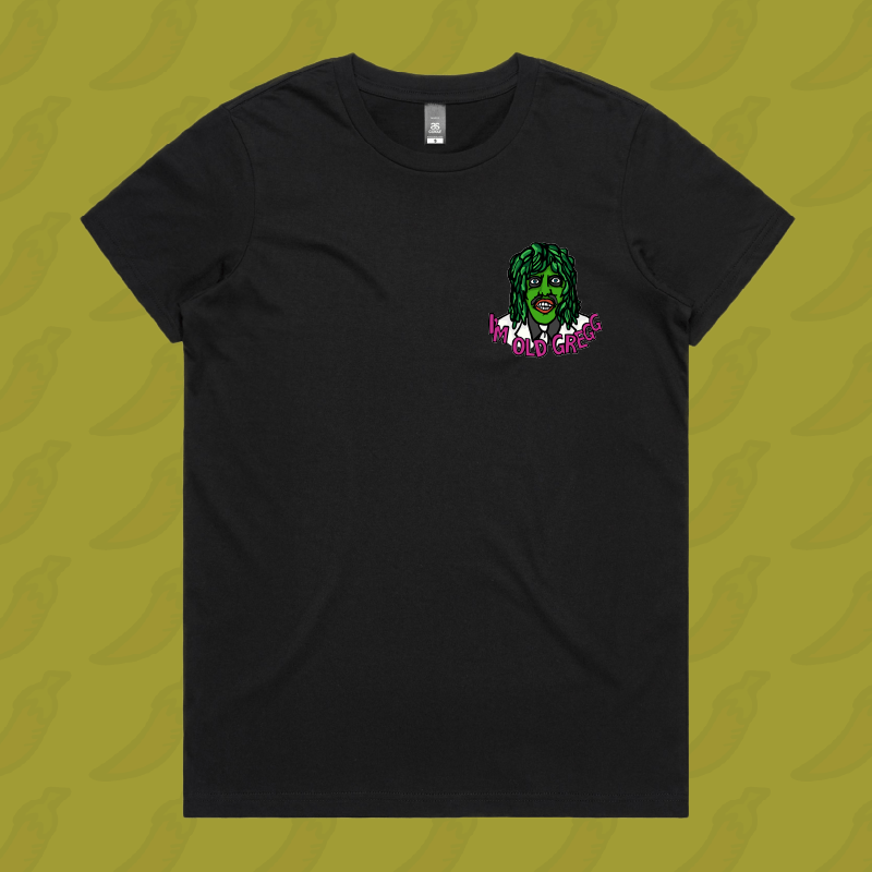 S / Black / Small Front Design Old Gregg ๐งโโ๏ธ๐ถ - Women's T Shirt