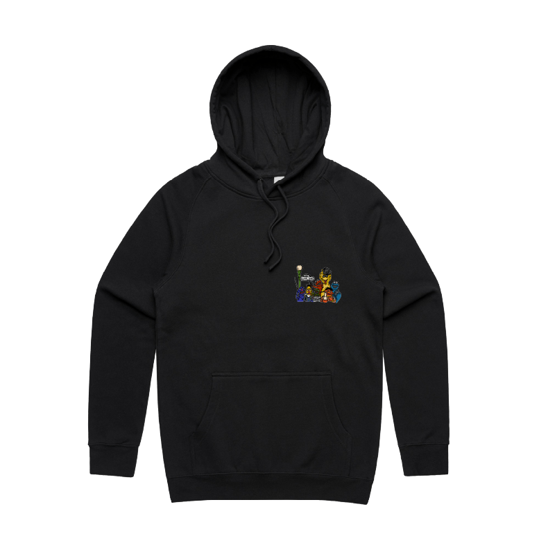 S / Black / Small Front Design Sesame Gang 🥴 - Unisex Hoodie