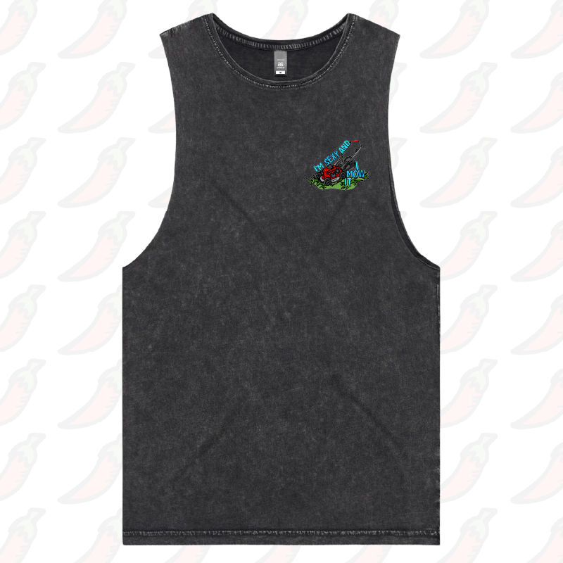 S / Black / Small Front Design Sexy And I Mow It ๐ ๐พ โ Tank