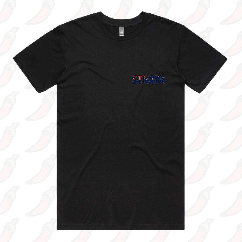 S / Black / Small Front Design Straya ๐จ - Men's T Shirt