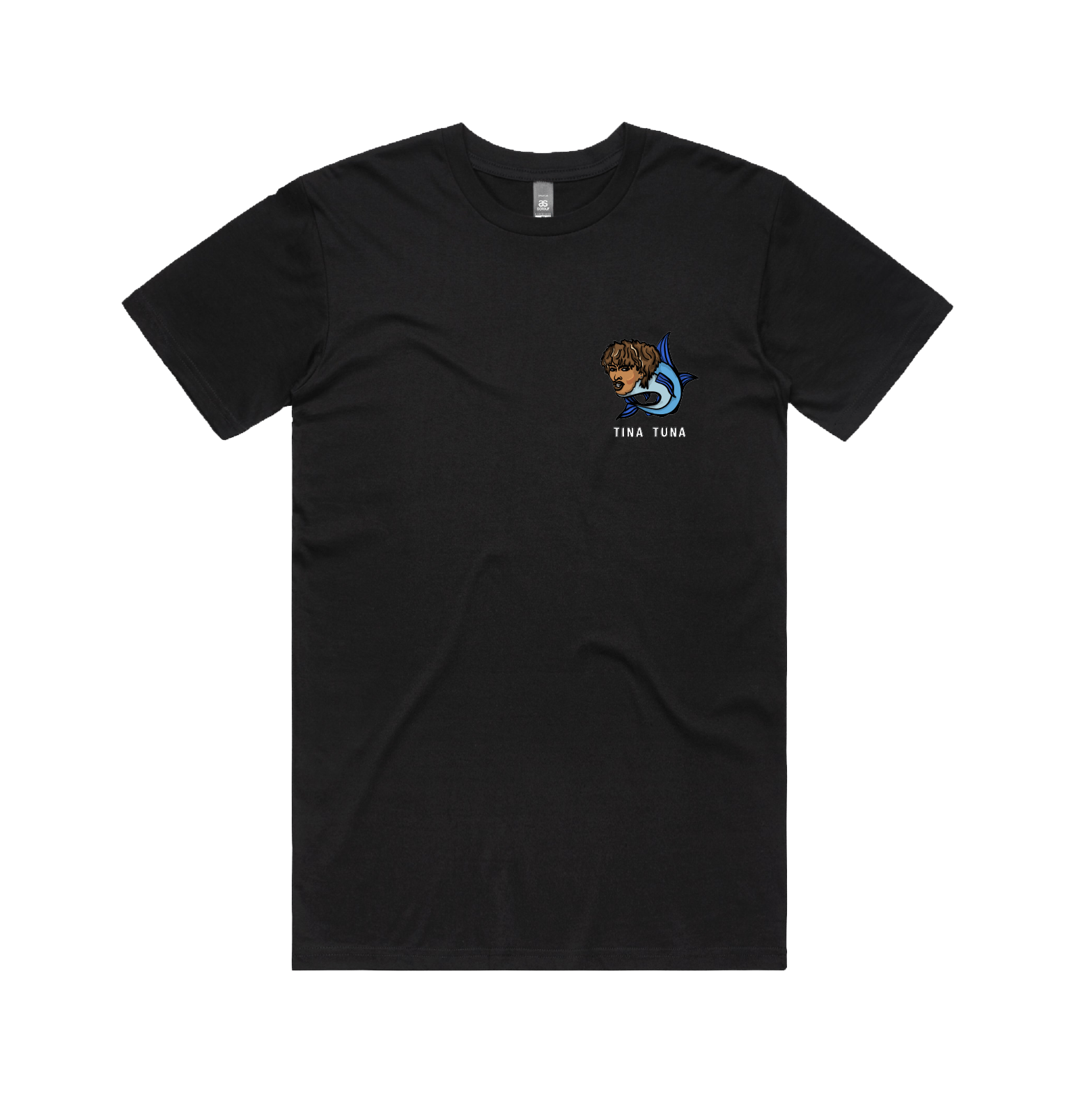 S / Black / Small Front Design Tina Tuna ๐ - Men's T Shirt