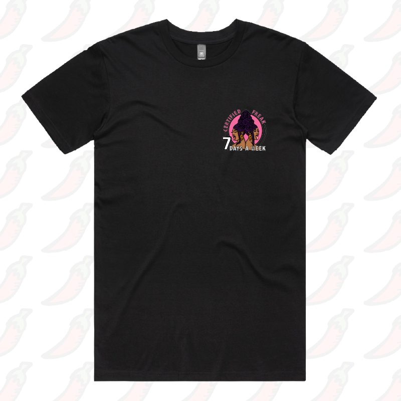 S / Black / Small Front Design WAP ๐ป - Men's T Shirt