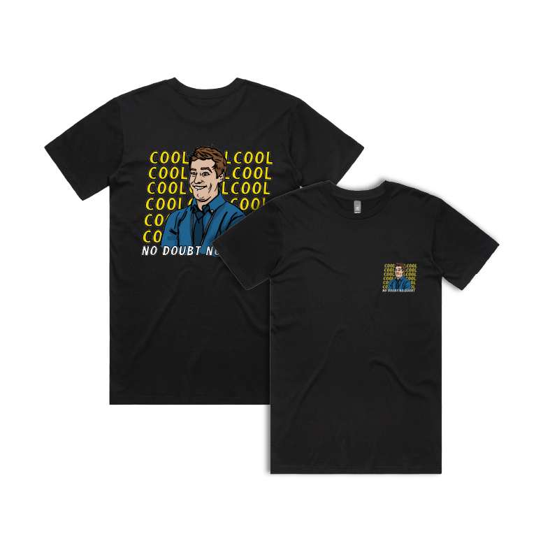S / Black / Small Front & Large Back Design Cool Cool Cool ๐ฎโโ๏ธ - Men's T Shirt