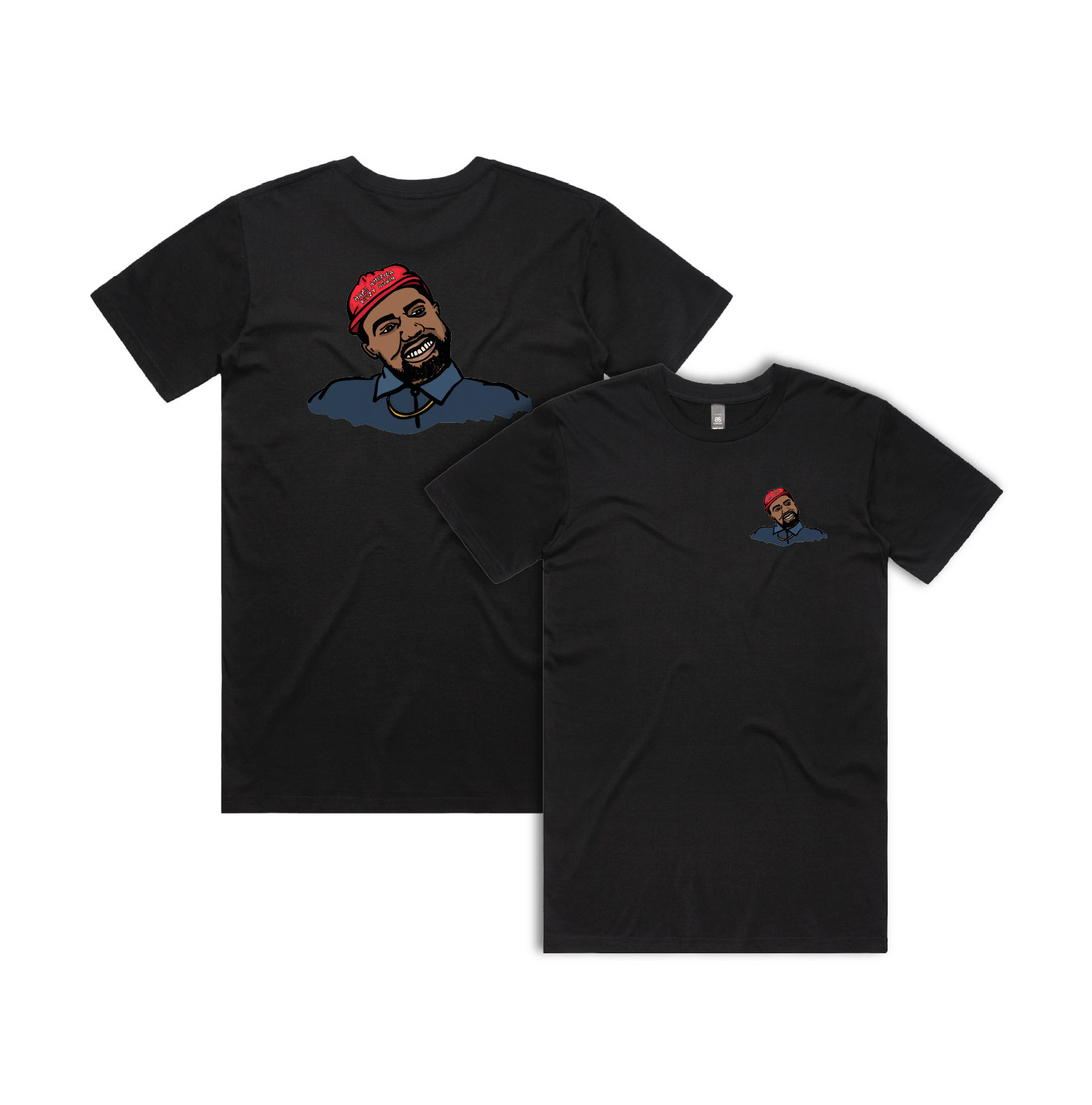 S / Black / Small Front & Large Back Design Make America Yeezy Again ๐ฆ
- Men's T Shirt