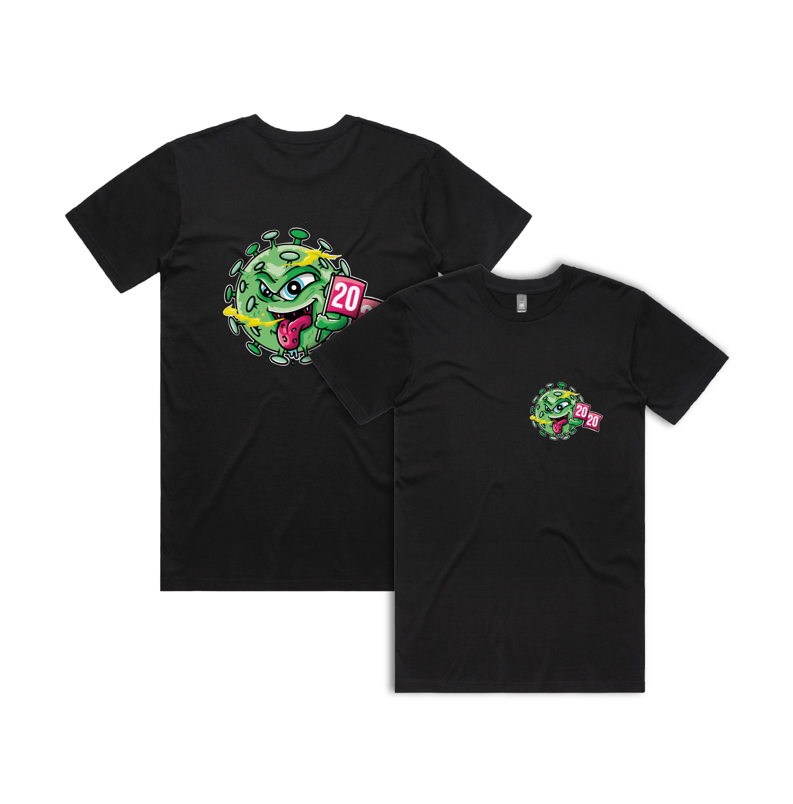 S / Black / Small Front & Large Back Design Rona Rally 2020 🏳️ - Men's T Shirt