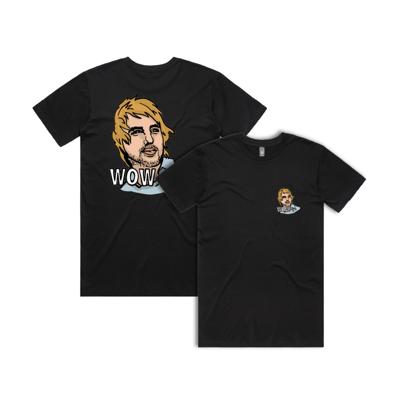 S / Black / Small Front & Large Back Design Wow ๐ฒ - Men's T Shirt