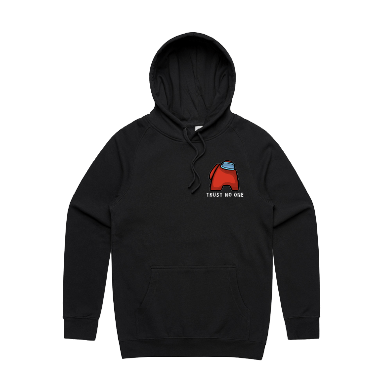S / Black / Small Front Print Among Us ๐จโ๐ - Unisex Hoodie