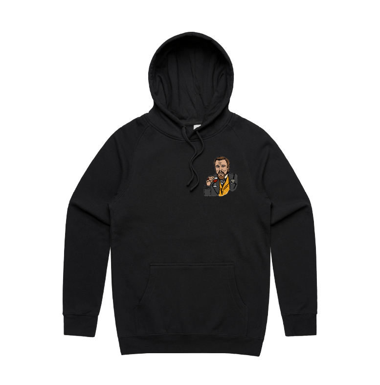 S / Black / Small Front Print Laughing Leo ๐ท - Unisex Hoodie