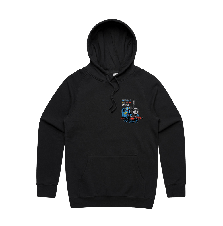 S / Black / Small Front Print Thomas The Dank Engine ๐ - Unisex Hoodie