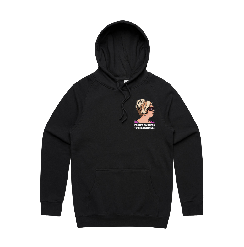 S / Black / Small Front Print Unleash the Karen 😤 - Unisex Hoodie