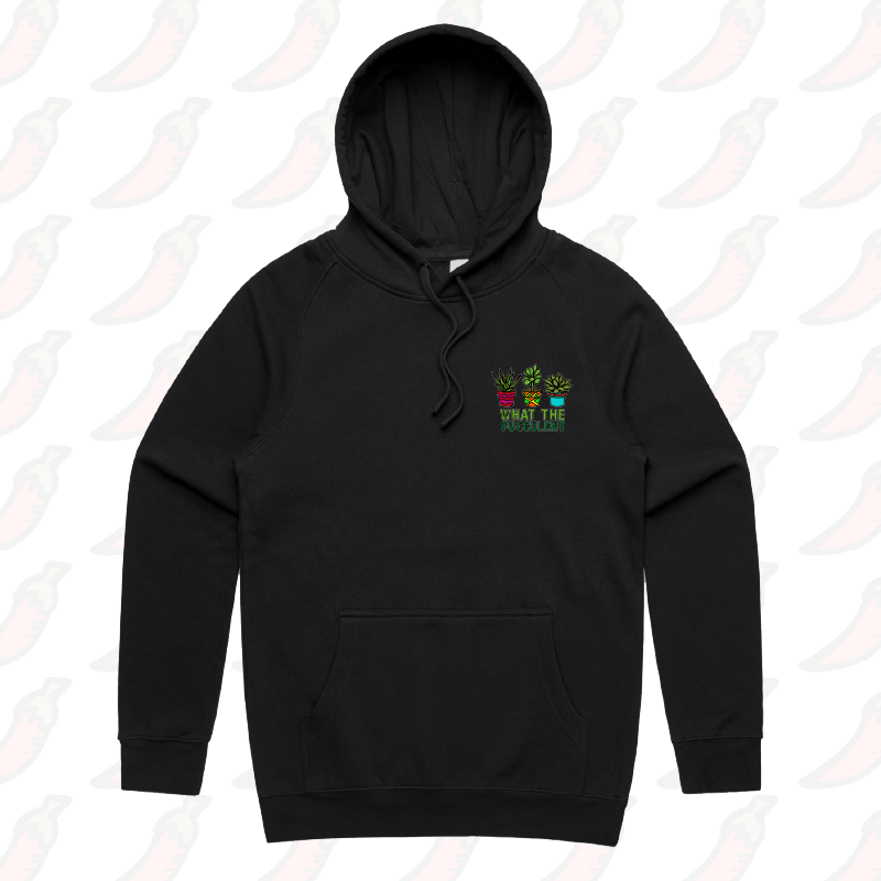 S / Black / Small Front Print What The Fucculent ๐ต โ Unisex Hoodie