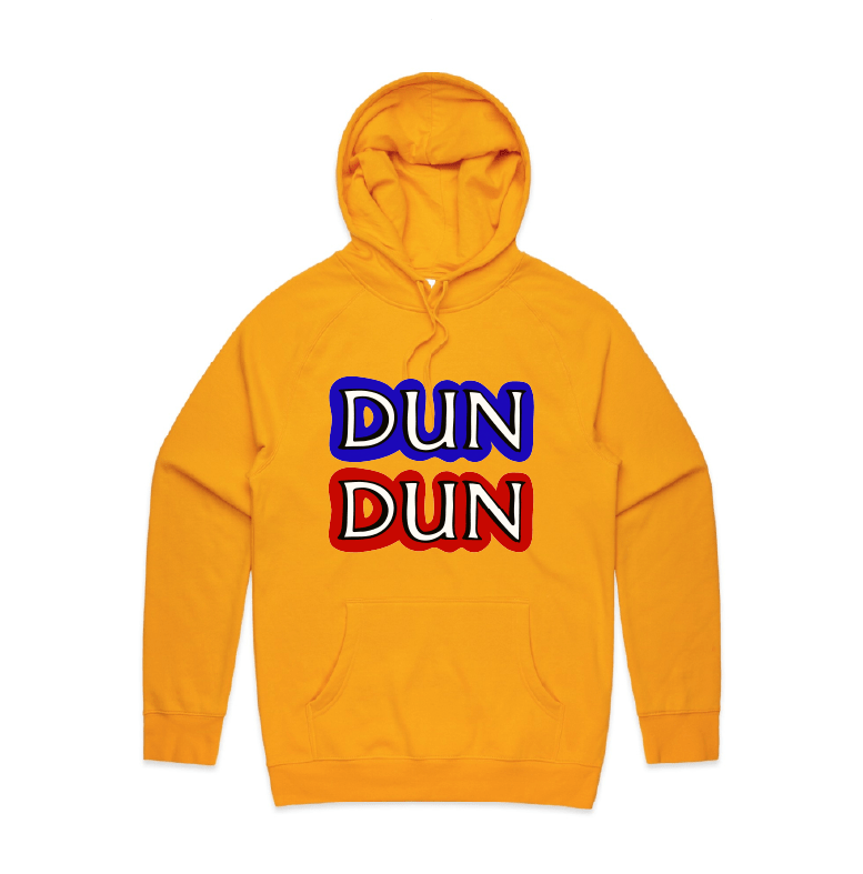 S / Gold / Large Front Design Dun Dun 🚔 - Unisex Hoodie