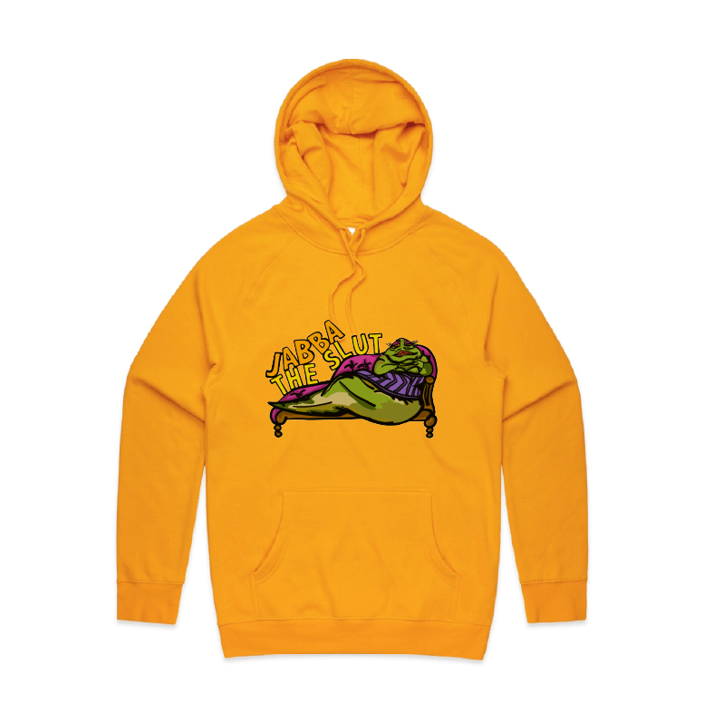 S / Gold / Large Front Design Jabba The Slut ⛓️ - Unisex Hoodie
