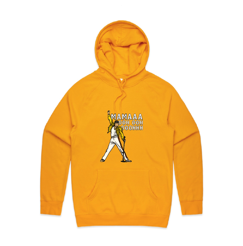 S / Gold / Large Front Design Mummaaaaa ๐๏ธ - Unisex Hoodie