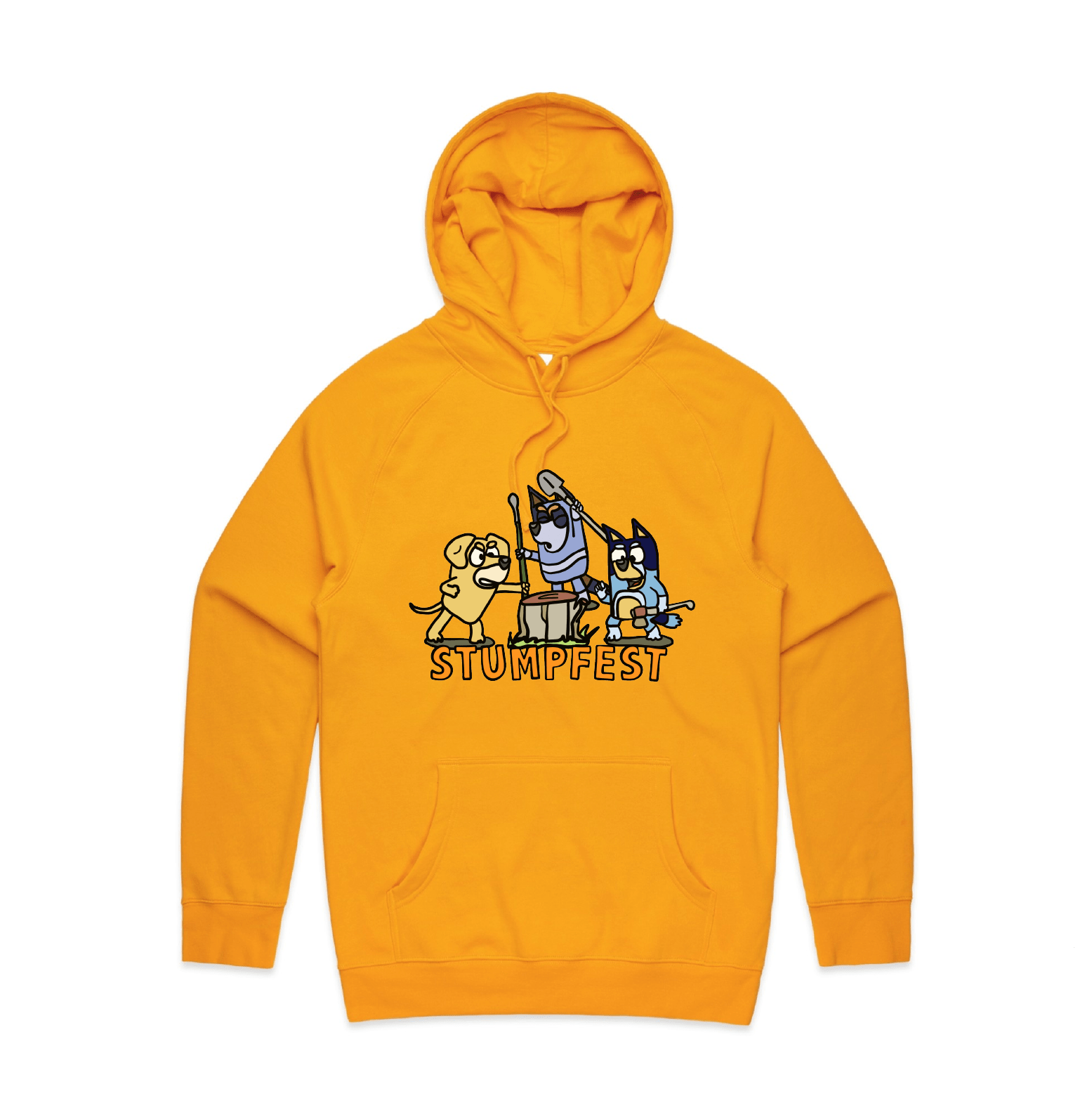 S / Gold / Large Front Design Stumpfest 🪓 - Unisex Hoodie