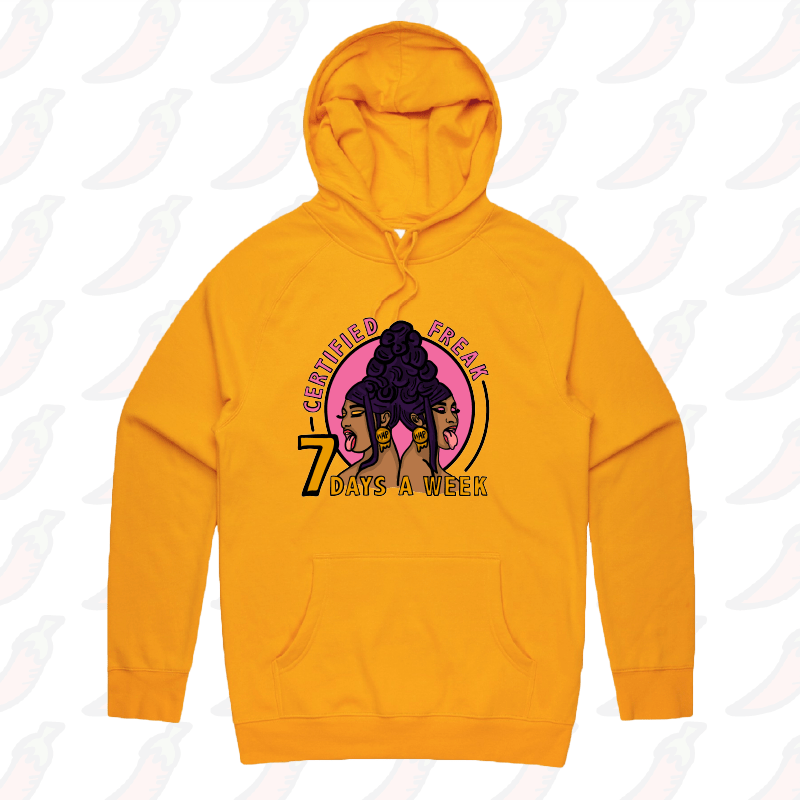 S / Gold / Large Front Design WAP ๐ป - Unisex Hoodie