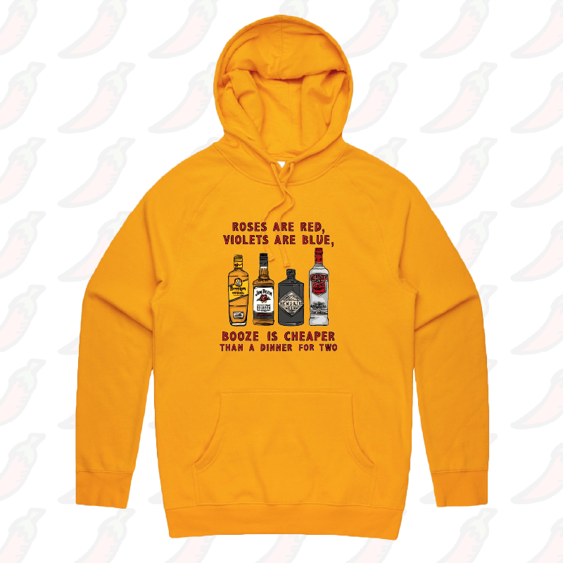 S / Gold / Large Front Print Boozy Date Night ๐ธ - Unisex Hoodie