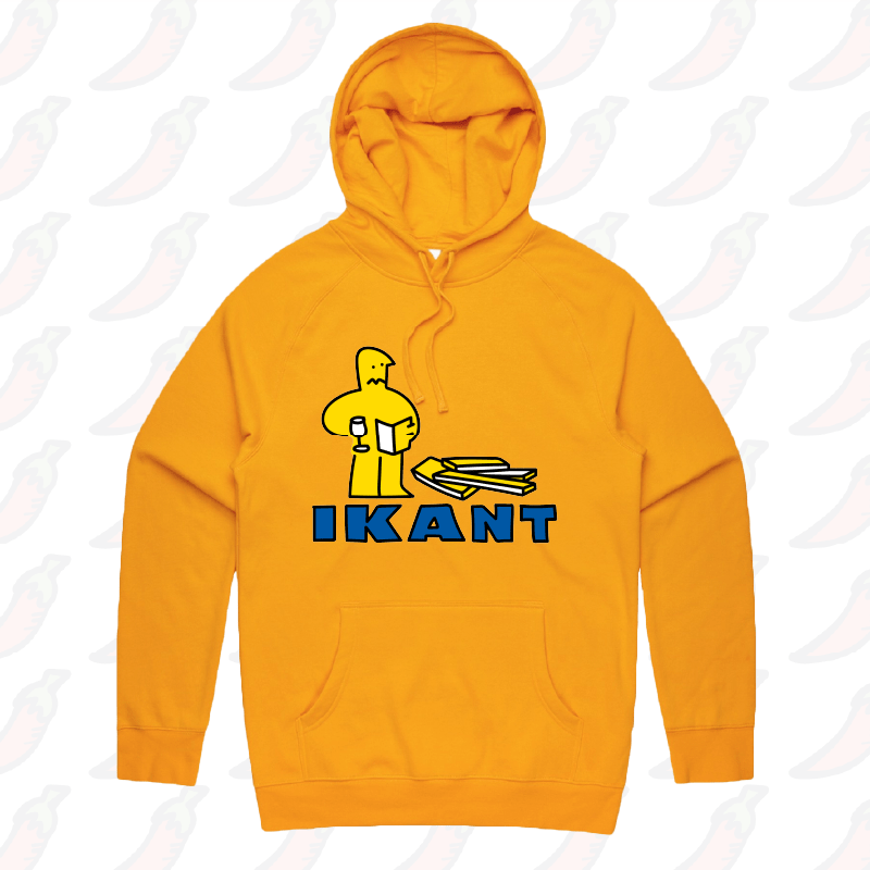 S / Gold / Large Front Print IKant ๐ช โ Unisex Hoodie
