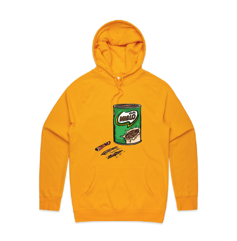 S / Gold / Large Front Print MIBLO 🥛 - Unisex Hoodie