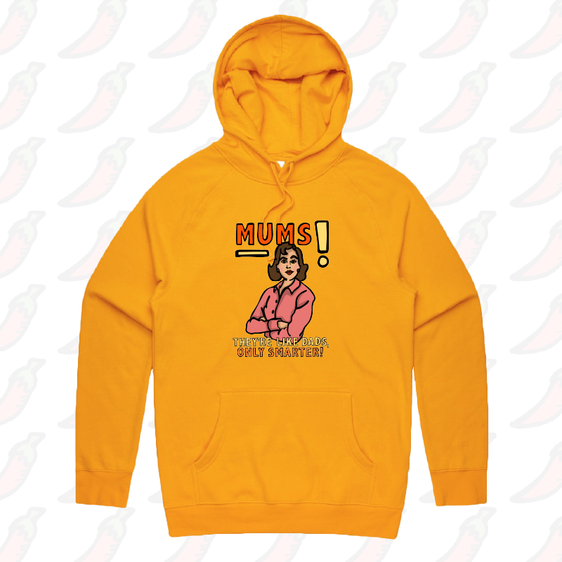 S / Gold / Large Front Print Smart Mum ๐ง โ Unisex Hoodie
