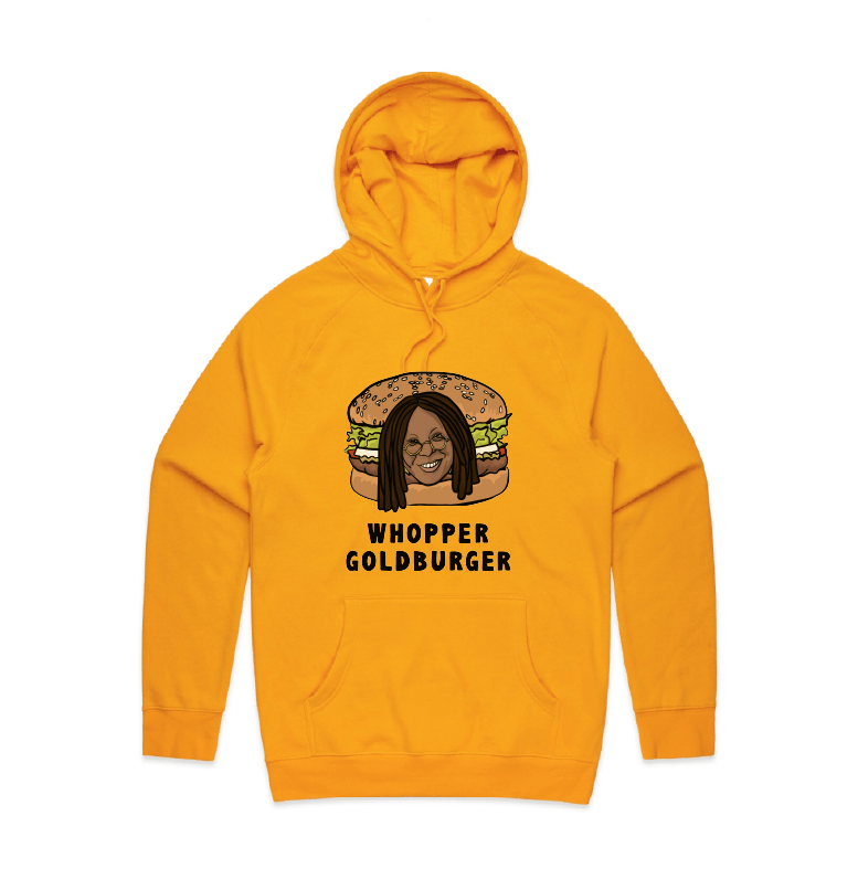 S / Gold / Large Front Print Whopper Goldburger ๐ - Unisex Hoodie