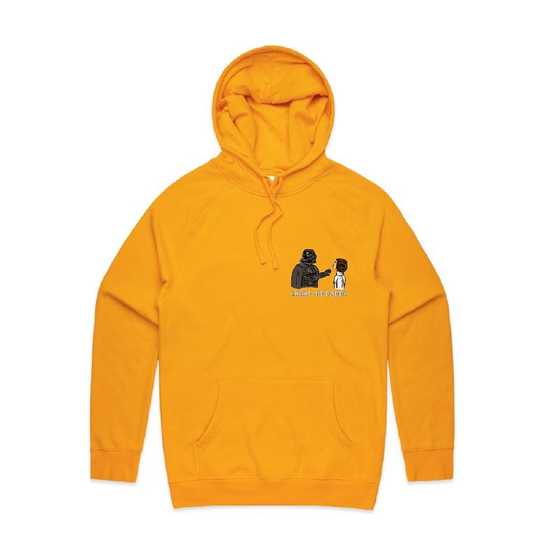 S / Gold / Small Front Design Choke Me Daddy 😲 - Unisex Hoodie