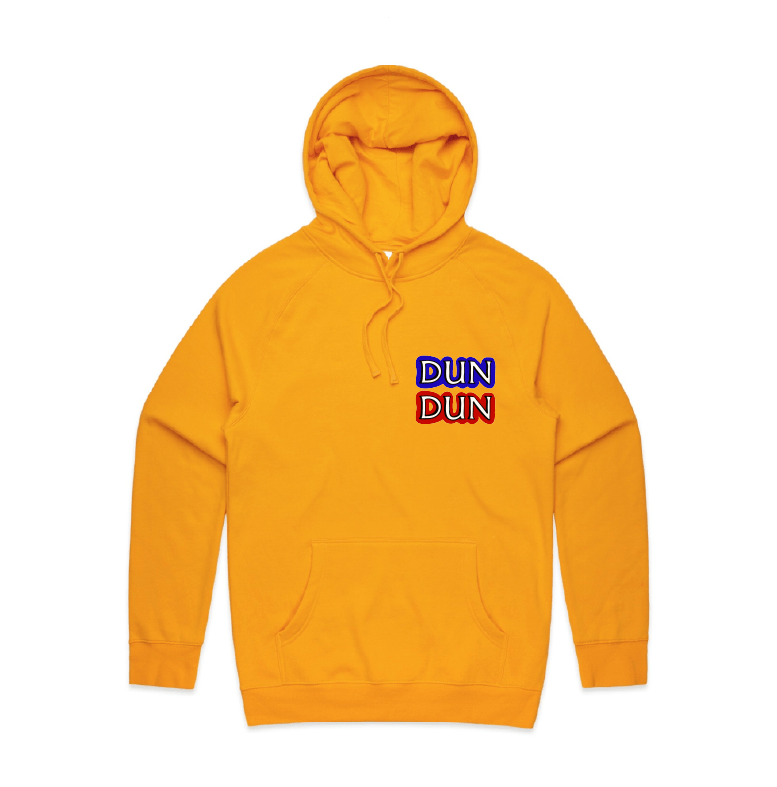 S / Gold / Small Front Design Dun Dun 🚔 - Unisex Hoodie