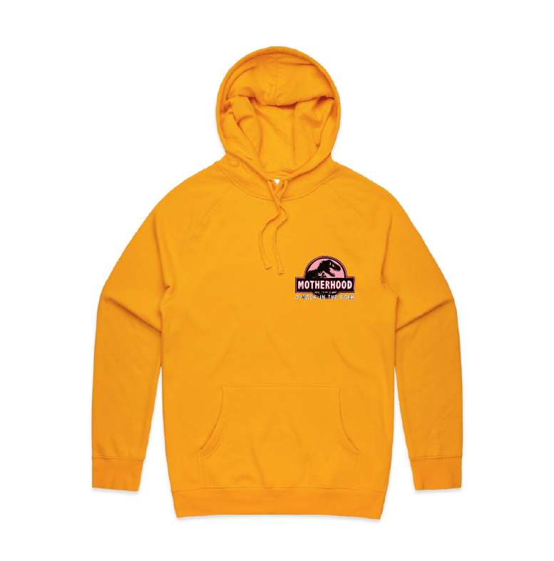 S / Gold / Small Front Design Jurassic Mum 🦖 - Unisex Hoodie