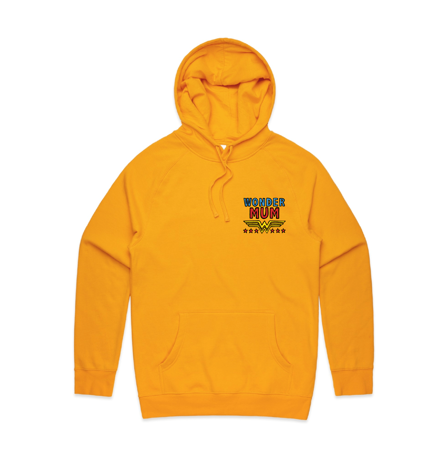 S / Gold / Small Front Design Wondermum 🦸♀️ - Unisex Hoodie