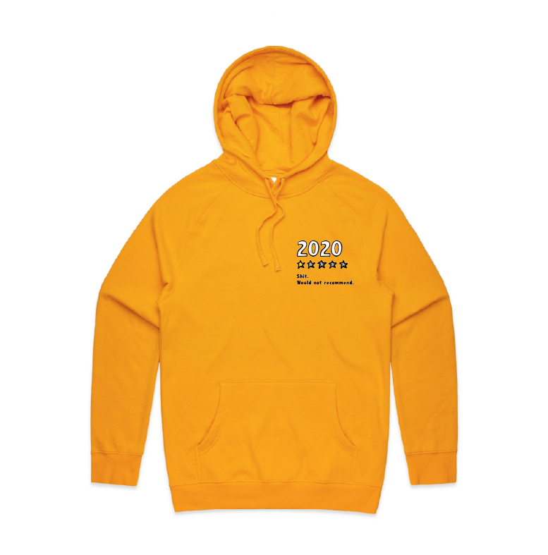 S / Gold / Small Front Print 2020 Review ⭐ - Unisex Hoodie