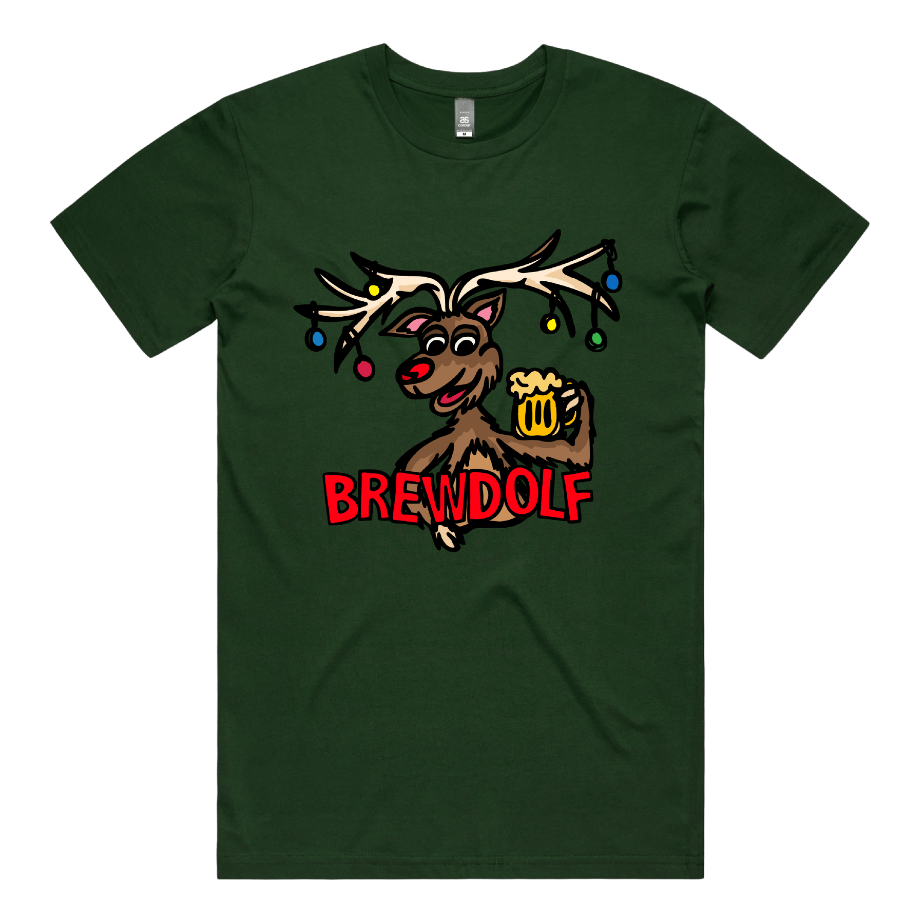 S / Green / Large Front Design Brewdolf ๐ฆ โ Men's T Shirt